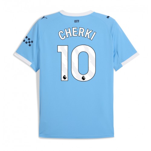 Maglia Calcio Manchester City Rayan Cherki #10 Prima Divisa 2025-26 Manica Corta